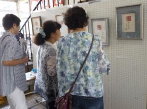 「加賀田公民館まつり」楽篆会　展示の様子