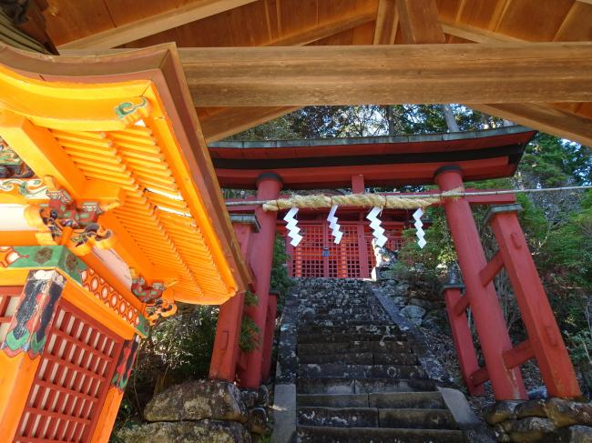 市指定文化財　滝畑天神社本殿にて。２０２２年１月２日撮影