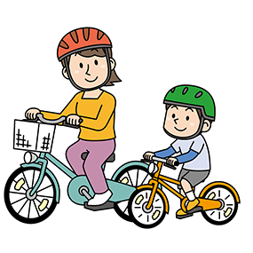 自転車のヘルメット着用イラスト