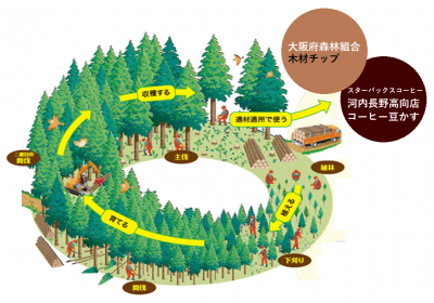 森の循環の図