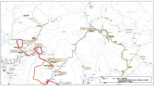 阪急バス　豊能西線　系統図