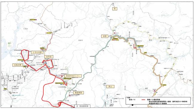 阪急バス　豊能西線　系統図