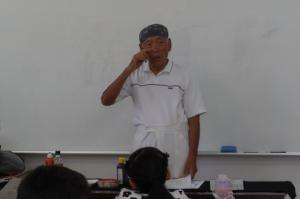 「子ども書道教室」開講の様子