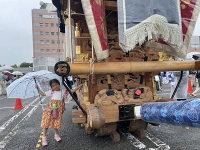 だんじりを間近でみたよ