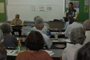 「三日市地域の歴史学習～楠公さんってどんな人？」講座の様子
