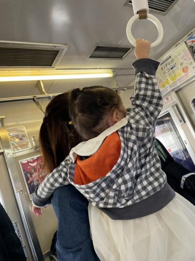 初！電車に乗ったよ