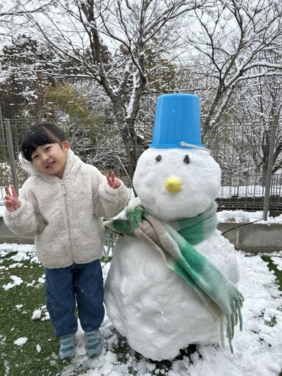 雪だるま作ったよ〜🎵