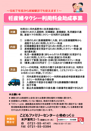 妊産婦タクシー利用