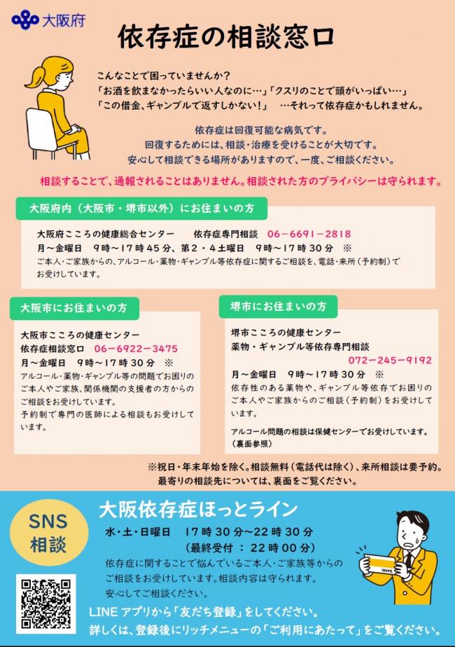 依存症相談窓口表