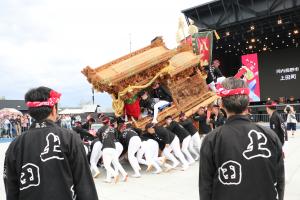 2025大阪・関西万博でだんじりを披露する上田町の皆さん