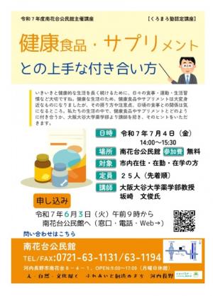 健康食品・サプリメントとの上手な付き合い方ポスター