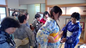 浴衣の着付け一日体験の様子2