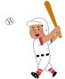 野球選手の絵