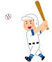 野球選手の絵