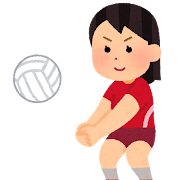 バレーボール選手の絵