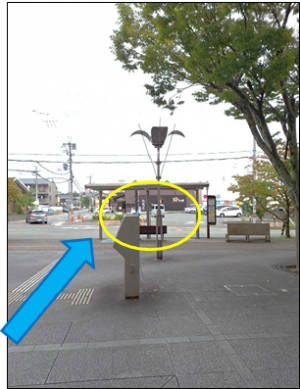 停留所「市民交流センター前」の位置
