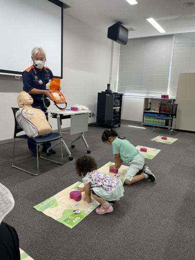 心肺蘇生法の練習