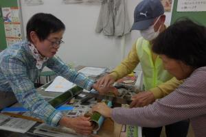 「竹でつくる一輪挿し」講座の様子