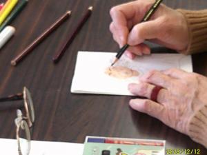 似顔絵に挑戦中