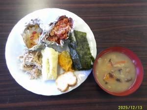 干し野菜のお味噌汁も一緒に