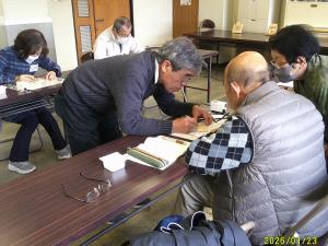 見本の描き方を指導