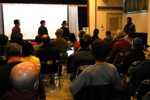 「三日市寄席」講座の様子