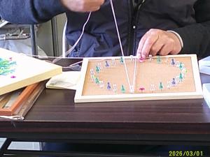 糸をかけています。