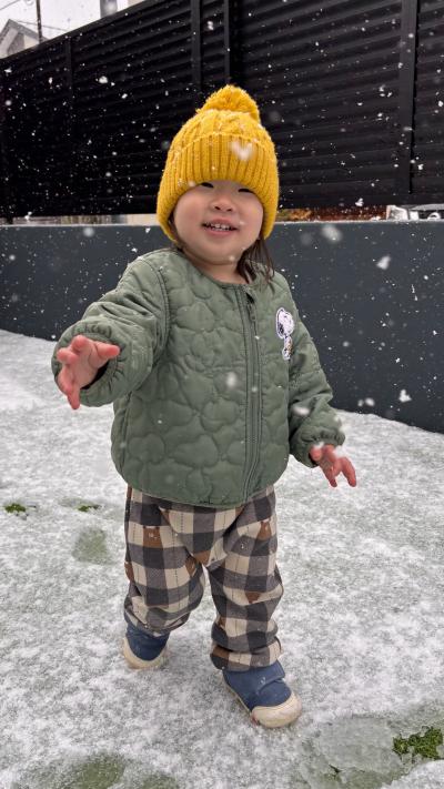 人生2回目の雪遊び