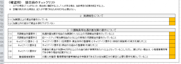 提出前のチェックリスト 画像