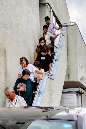 自衛消防訓練の様子