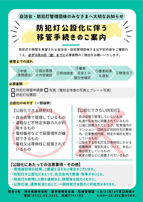 公設化案内チラシ