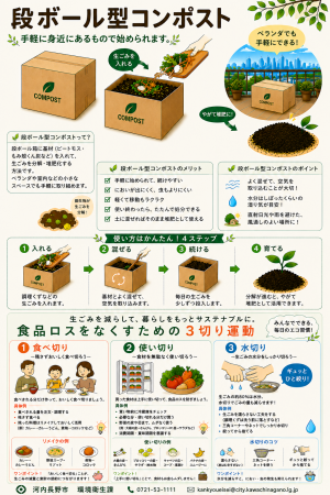 段ボール型コンポスト