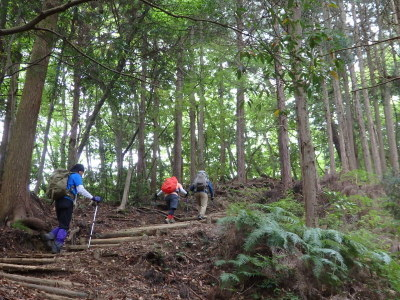 きゅうざかの道を登ります