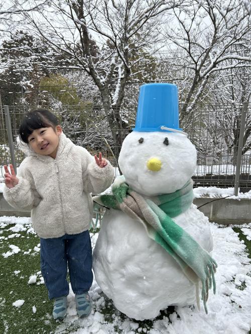 雪だるま作ったよ〜🎵