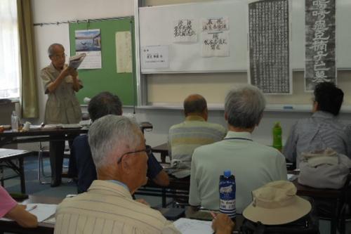 「三日市地域の歴史学習～楠公さんの戦いをたどる～」講座の様子