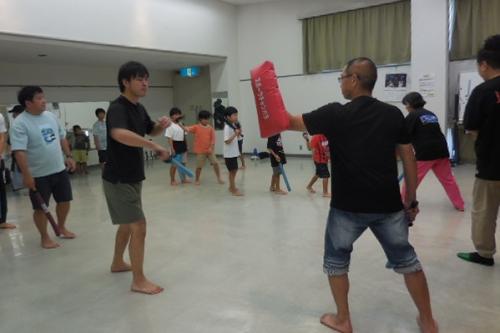 「親子でスポーツチャンバラを楽しもう！」講座の様子