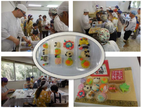 「宝泉和菓子　練り切りづくり」の様子