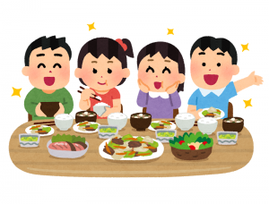 食事をする子どもたち