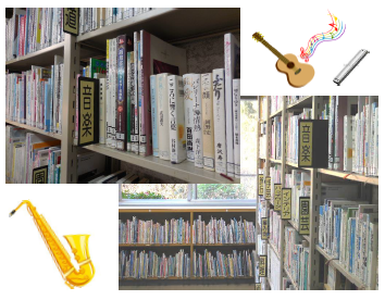 天見公民館図書室　音楽のコーナー